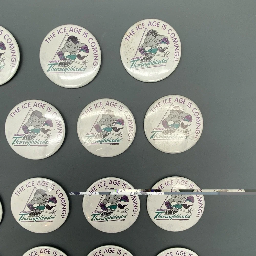 Vintage Lot Of 19 Kentucky Thoroughblades Hockey Pins‎ The Ice Age Is Coming